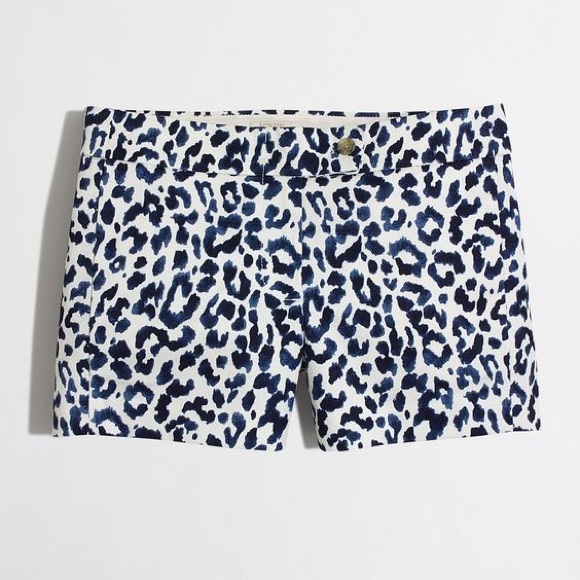 J. Crew Pants - J. Crew Leopard Print Shorts - 3” Stretch Chinos